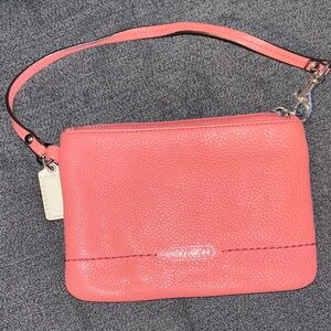 Coach Coral Leather Wristlet